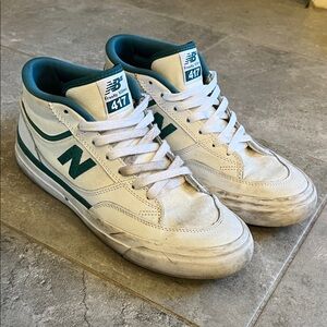 New Balance 417 White and Teal Men's Sneakers